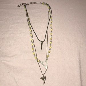 Three tier urban outfitters necklace